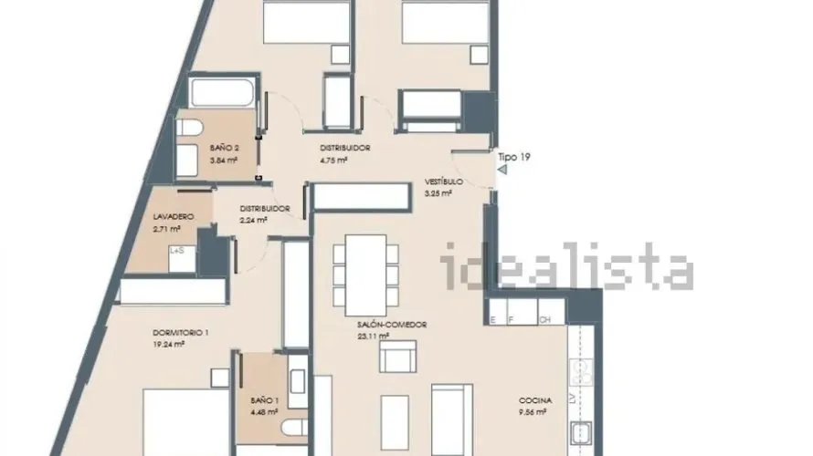 Apartamento de 2 dormitorios en Valencia, Spain No. 867 № 23