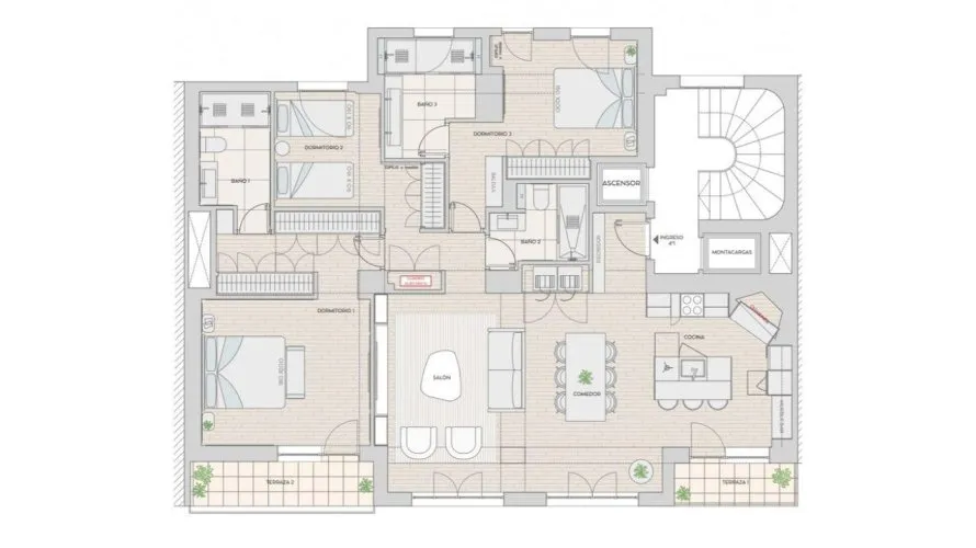 Apartamento de 3 dormitorios en Madrid, Spain No. 786 № 12