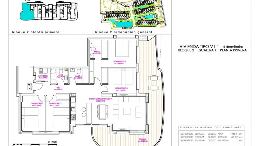 Apartamento de 4 dormitorios en Playa Flamenca II, Spain No. 1170 № 8