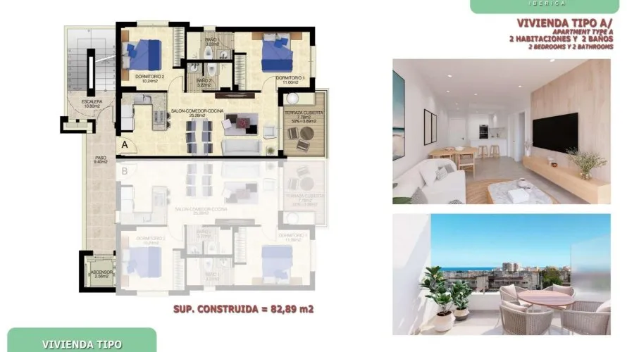 Apartamento de 2 dormitorios en Torrevieja, Spain No. 1080 № 5