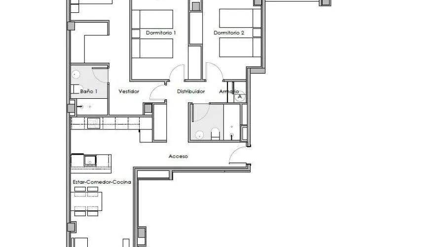 Apartamento de 2 dormitorios en Valencia, Spain No. 1141 № 9