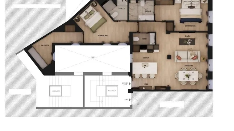 Apartamento de 2 dormitorios en Madrid, Spain No. 849 № 17