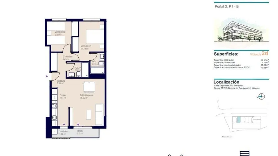 Apartamento de 2 dormitorios en Alicante, Spain No. 638 № 15