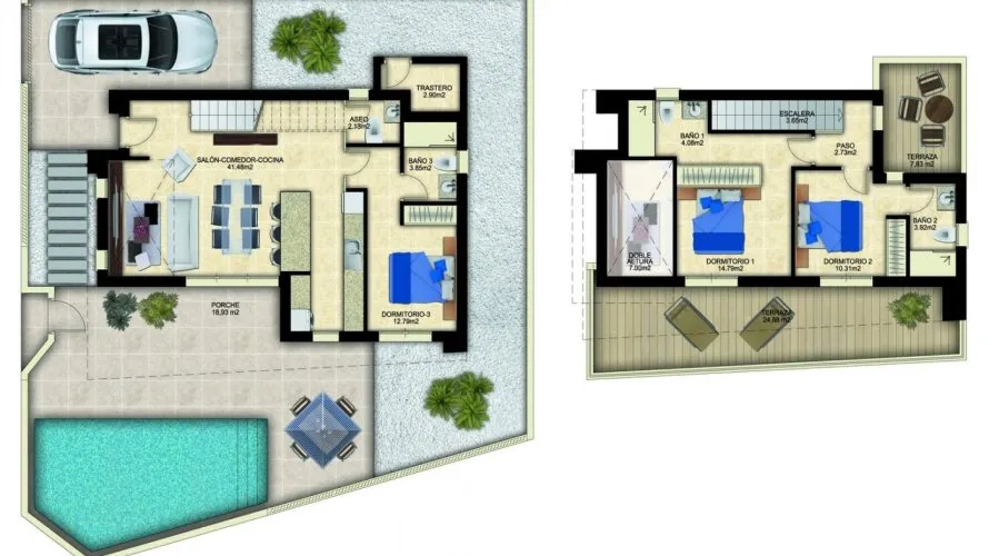 Villa de 3 dormitorios en Benijófar, Spain No. 356 № 4