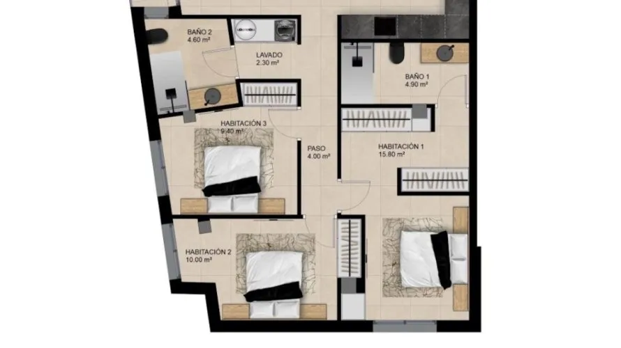 Apartamento de 2 dormitorios en Elche, Spain No. 1483 № 1