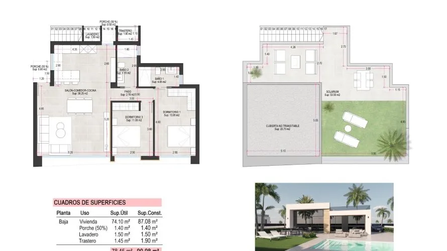 Villa de 2 dormitorios en Alhama de Murcia, Spain No. 2957 № 1