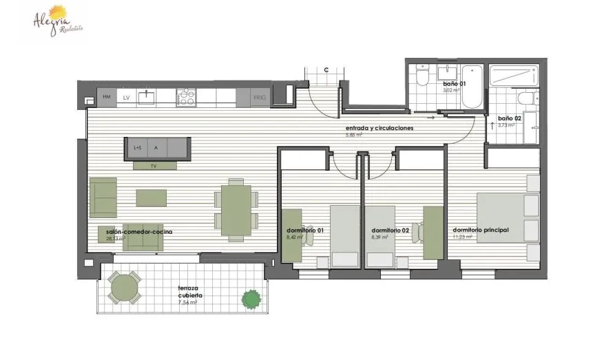 Apartment de 1 chambre à Valencia, Spain No. 142 № 12