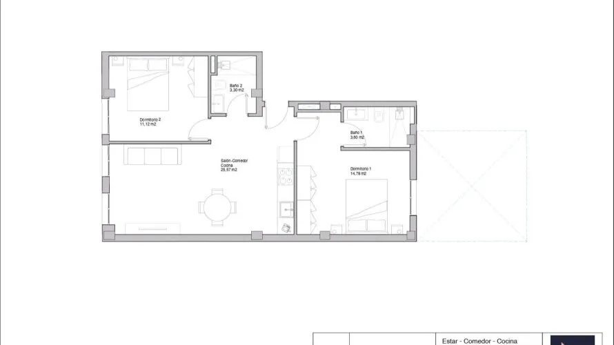 Apartment de 2 chambres à Alicante, Spain No. 1090 № 20
