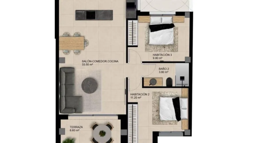 Apartment de 2 chambres à Elche, Spain No. 1483 № 7