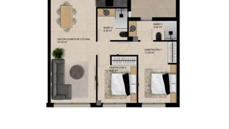 Apartment de 2 chambres à Elche, Spain No. 1483 № 4