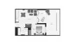 1 bedroom Apartment floor plan «B4A7» in Spa Valley II