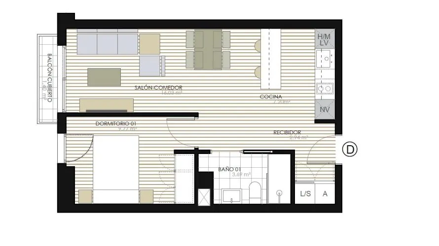 1 bedroom apartment for sale, Valencia, Spain No. 1952